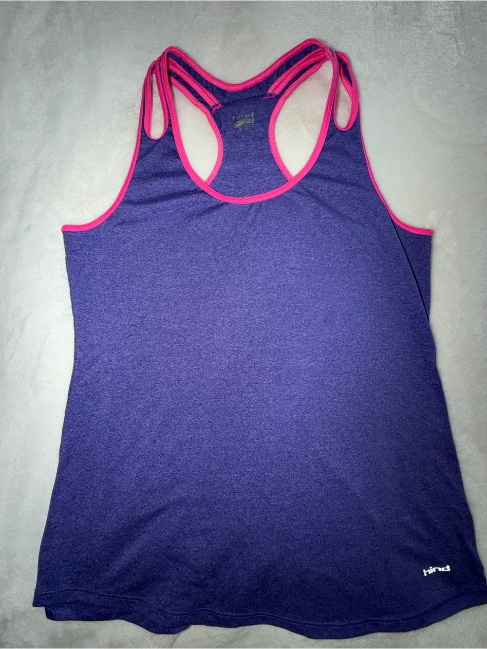 Hind Purple Racerback Tank‎ with Pink Trim